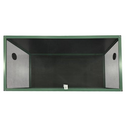 120 Gallon Bearded Dragon Tank, 4x2x2 Terrarium Reptile/Snake Enclosure | Reptile Terrarium Tank with Sliding Glass Door, Heavy Duty Metal Top Screen Ventilation, Easy to Assemble Green - color: Green