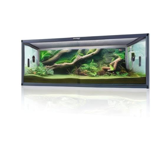 Lightweight 85 Gallon Reptile Enclosure for Snake, Bearded Dragon | Optimal Ventilation & Light Penetration by Rust Proof Mesh Top, Easy Assembly within 6 Steps with Clear Instruction - color: Ultimate Black, size: 85 Gallon
