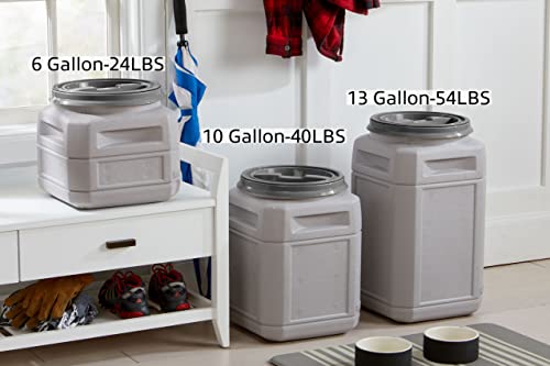 Mighty Tuff Airtight Dog Food Storage Container – 10 Gal, up to 40 lb Capacity – Cat and Dog Food Container with Twist Lid & Handles – BPA-Free, Made in USA - size: 10 Gal/ 40 lbs