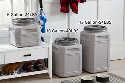 Mighty Tuff Airtight Dog Food Storage Container – 6 Gal, up to 24 lb Capacity – Cat and Dog Food Container with Twist Lid & Handles – BPA-Free, Made in USA - size: 6 Gal/ 24 Lbs