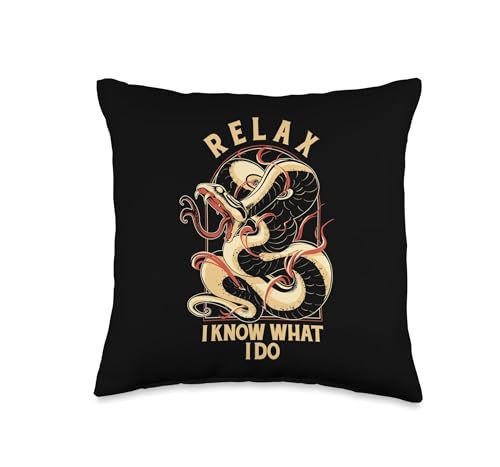 Herpetologist Certified Snake Handler Gloves Snake Handling Throw Pillow - size: 16x16