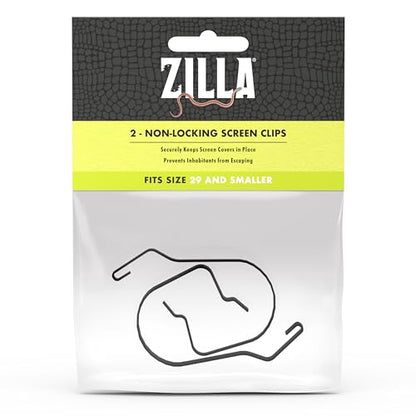 Zilla Reptile Terrarium Fresh Air Screen Non-Locking Clips, 6 Pack, Small - size: Small (Pack of 3)