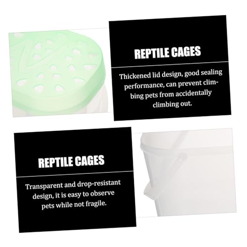 VANZACK 2pcs Small Pet Cages Hamster Traveling Cage Small Animal Carrier for Hamsters Portable Reptile Breathable Pet Travel Case - color: Green