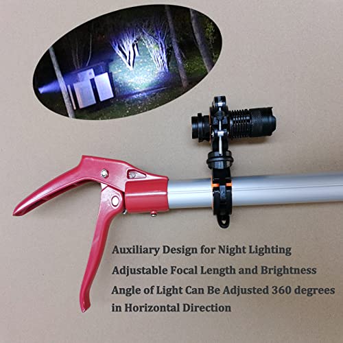 87'' Telescopic Snake Tongs, Aircraft-Grade Aluminum Alloy Reptile Grabber Rattle Snake Catcher Wide Jaw Handling Tool with Lock for Hunting Game Finders