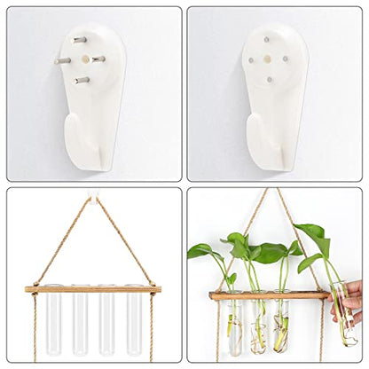 Hyindoor Wall Hanging Planter Terrarium 2 Tired Test Tube Vase Glass Planter Plant Propagation Station Plant Hangers of Rope with Wooden Stand and 8 Tubes for Hydroponic Plant Cutting - size: Small-8 Tubes