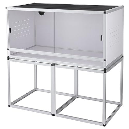 Reptile Enclosure Stand Bundle: Elevate Your Habitat - Includes Stand and Extra Enclosure for a Complete Elevated Setup 40 inches Width - color: White, size: S-40''-Stand with enclosure