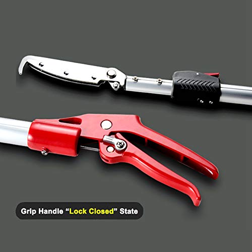 Extendable Snake Tong Reptile Grabber Rattle Snake Catcher Wide Jaw Handling Tool with Lock and Comfortable Grip(Include Snake Bag) (60 inches Extendable Snake Tong) - style: 60 inches Extendable Snake Tong