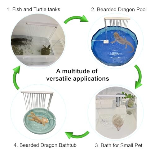 Bearded Dragon Bathtub Accessories with Lizard Towel, Accessories for Bearded Dragon Pool, Bearded Dragon Accessories for Tank, Bearded Dragon Accessories, Bearded Dragon Fountain