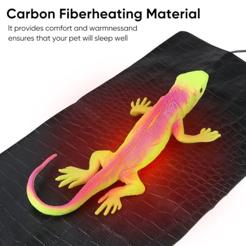 LIOOBO Reptile Pet Heating Cushion USB Carbon Fiber Heated Mat Energy Efficient Pet Supply for Cold Weather Safe Comfortable Use