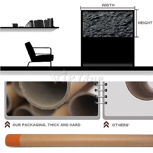 VIP. LINE 3D Effect Black Stone Texture Aquarium Background Poster Fish Tank Backdrop Decorations PVC Background (30" x 12"/ 76 x 30cm) - size: 30" x 12"/ 76 x 30cm