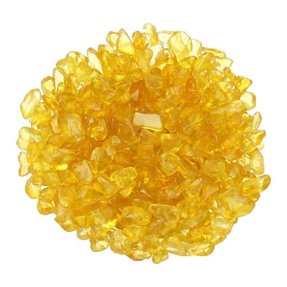 Crystal Chips Stone, 0.44 Lb Fluorite Gravel Rocks (Yellow Agate, 7-16 Mm) - color: Yellow, size: 7 - 16 mm