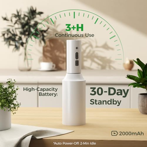 Bamworld Battery Powered Sprayer Rechargeable Electric Spray Bottle 750ml | Continuous Mist Sprayer for Plants Cleaning Hairstyling Gardening USB Fast Charging Indoor Outdoor Use Hands-Free white - color: White, size: 750ml