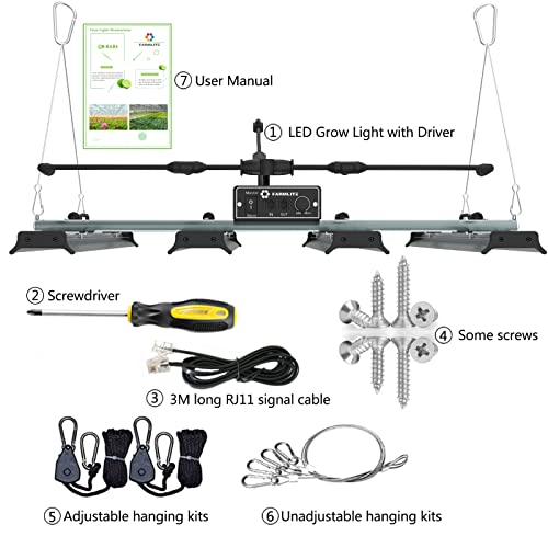 LED Grow Lights for Indoor Plants Full Spectrum Growing Light Bar Plant Hanging Lamps Seedling Daisy Chain Dimmable - size: Large