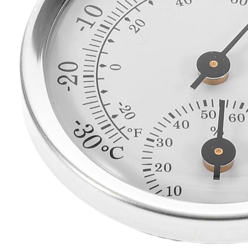 SHINEOFI Mini Portable Refrigerator Thermometer and Hygrometer with Easy to Read Display, Aluminum Alloy and Plastic Material for Vehicles and Home Use
