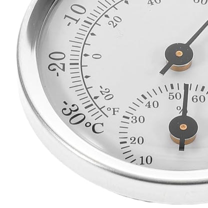 SHINEOFI Mini Portable Refrigerator Thermometer and Hygrometer with Easy to Read Display, Aluminum Alloy and Plastic Material for Vehicles and Home Use