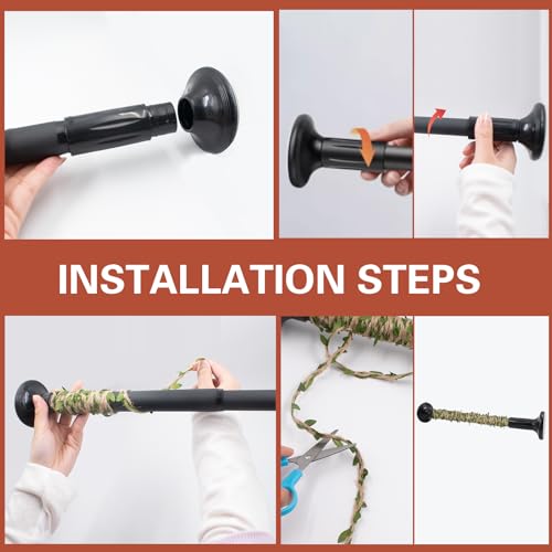 Snake Climbing Stick with Simulation Green Leaf Hemp Rope, 15.7''-19.7'' Retractable Climbing Toy for Corn Snakes, for Ball Python Lizard Leopard Gecko Terrarium Habitat Decoration