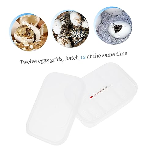 POPETPOP 12 Egg Incubation Tray for Reptiles Container Reptile Safe Easy to Clean Manage