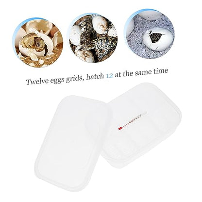POPETPOP 12 Egg Incubation Tray for Reptiles Container Reptile Safe Easy to Clean Manage