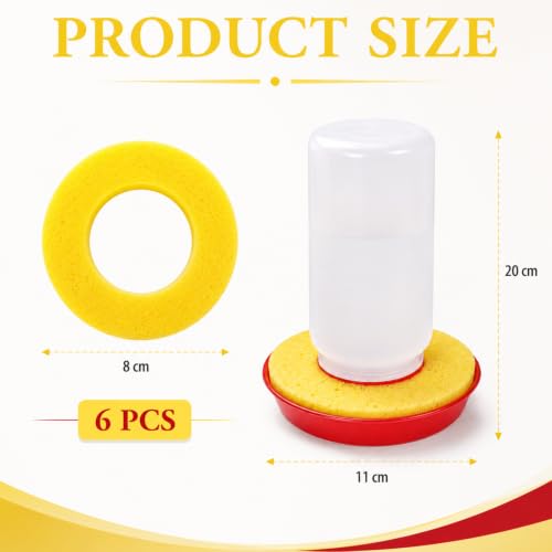 Auto Cricket Waterer Kit Insect Water Feeder with 6 Pcs Circular Sponge Insect Water Dispenser for Feeder Insects Cricket Spider Ant Tarantula