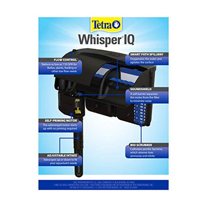 Tetra Whisper IQ Power Filter 60 Gallons, 300 GPH, with Stay Clean Technology 60-Gallon (Pack of 2) - size: 60-Gallon (Pack of 2)