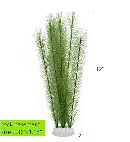 M2cbridge Plastic Fish Tank Plants Soft Silk Water Grass for Terrarium Simulate Plants and Aquarium Landscape(4pcs,12") - size: 4pcs,12"