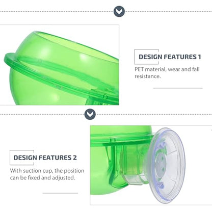 2pcs Escape Proof Reptile Food Bowl and Water Dish Plastic Feeding Basin for Gecko, Spider, Frog Terrarium Use