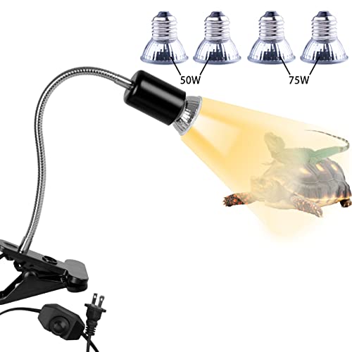 Reptile Heat Lamp,Adjustable and Timed Heat Lamps with 360° Rotatable Hos