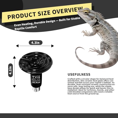 150W Reptile Heat Lamp(2 Packs)-Ceramic Heat Emitter for Reptiles Amphibian Pet Brooders Chicken Incubation, and Terrariums Turtle Lizard Bearded Dragon Snake Size E26 - size: 150W