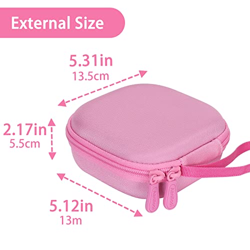 Aenllosi Hard Case for Moonlite Mini Projector Gift Pack fits upto 20 | EVA case construction, Water-resistant design, Dust-resistant design, Smooth zipper access, Carry handle, Case only - color: Pink