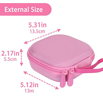 Aenllosi Hard Case for Moonlite Mini Projector Gift Pack fits upto 20 | EVA case construction, Water-resistant design, Dust-resistant design, Smooth zipper access, Carry handle, Case only - color: Pink