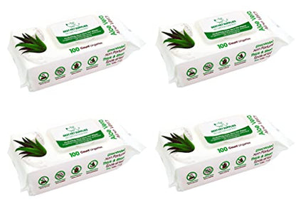 Best Pet Supplies Cleaning Dog Wipes - Hydrating Aloe, 400 Count | Unscented, Large 8x9" Pet Wipes, Vitamin E, Puppy & Cat Safe, Gentle Grooming, Resealable Pouch Prevents Drying - color: Hydrating Aloe Vera, size: 400 Count
