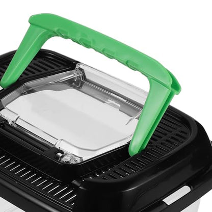 Clear Turtle Tank with Lid - Plastic Reptile Case Portable Animal Breeding Box for Tortoise Frog Spider Lizard Indoor Pet Feeding and Hatching Enclosure