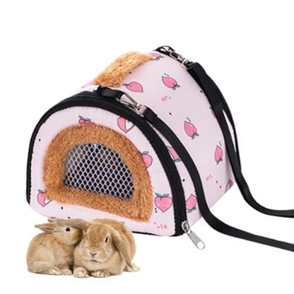 Small Animal Carrier Cold-Weather Winter Pouch | Bunny Travel Carrier for Camping Moving Commuting Chinchilla Chameleon Reptile Lizards Leopard Gecko - color: Aqua