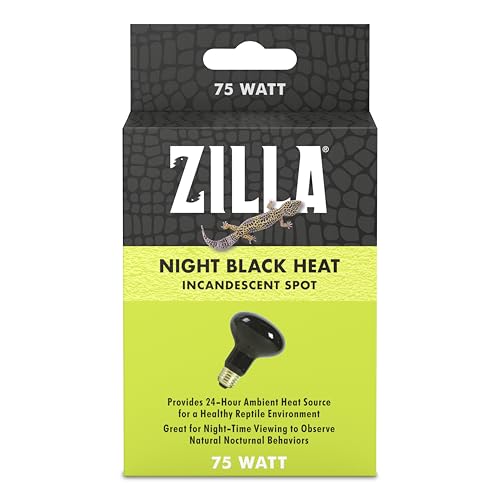 Zilla Incandescent Spot Bulb, for Nocturnal Reptile Species, Night Black - size: Pack of 1, style: Night Black (75W)