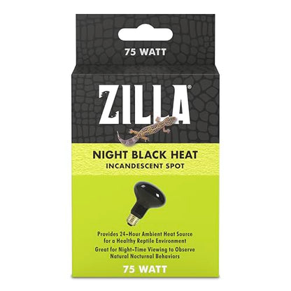 Zilla Incandescent Spot Bulb, for Nocturnal Reptile Species, Night Black - size: Pack of 1, style: Night Black (75W)