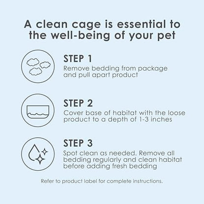 Kaytee Clean & Cozy White Paper Bedding, Made for Small Animals, 100 Liters, Pack of 2 - size: 100 Liter