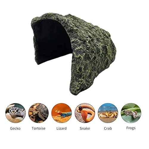 Extra Large Reptile Hide Resin Snake Hides | For Ball Pythons, Simulation Rock, For Habitat Lizard Leopard Gecko Bearded Dragon Turtle, Terrarium Decor