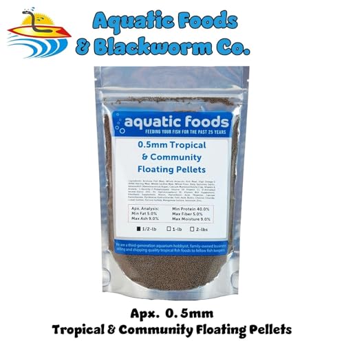 0.5mm - 1/64" Tropical & Community Fish Floating Micro Pellets-WL... 1/2-lb | 0.5mm - 1/64" Floating Micro Pellets for Tropical & Community Fish, Tetras, Guppies, Angel Fish, Small Cichlids, Goldfish - size: 8 Ounce (Pack of 1)