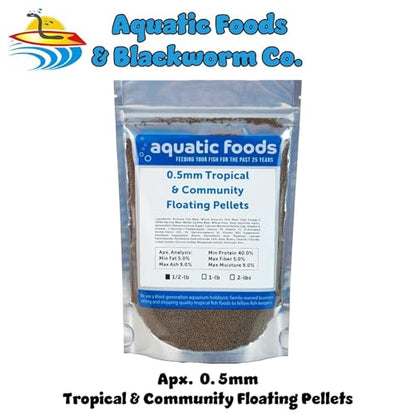 0.5mm - 1/64" Tropical & Community Fish Floating Micro Pellets-WL... 1/2-lb | 0.5mm - 1/64" Floating Micro Pellets for Tropical & Community Fish, Tetras, Guppies, Angel Fish, Small Cichlids, Goldfish - size: 8 Ounce (Pack of 1)