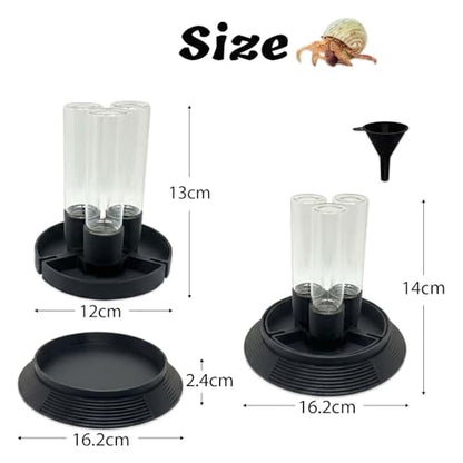4-in-1 Hermit Crab Feeding Station - Integrated Nutrition and Hydration Center，3D-Printed Tank Accessories Made from Safe Materials, Suitable for Hermit Crabs and Small Reptiles. - color: Black