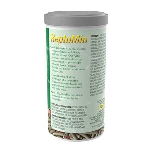 Tetra ReptoMin Pro Sticks Floating Food for Adult Aquatic Turtles, 8.11 oz | For Adult Aquatic Turtles 5" And Up, Good Source of Protein & Vitamin D3 For Healthy Immune System, Odor-Blocking Technology - size: 8.11 Ounce (Pack of 1), style: Adult Turtle