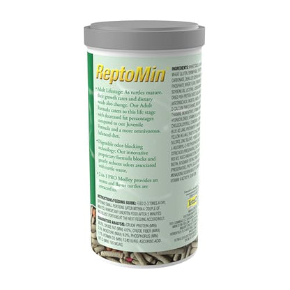 Tetra ReptoMin Pro Sticks Floating Food for Adult Aquatic Turtles, 8.11 oz | For Adult Aquatic Turtles 5" And Up, Good Source of Protein & Vitamin D3 For Healthy Immune System, Odor-Blocking Technology - size: 8.11 Ounce (Pack of 1), style: Adult Turtle