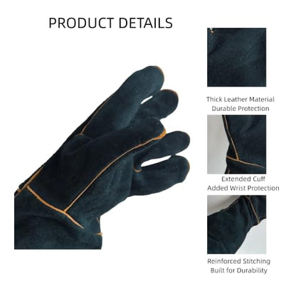 23.6 in Reptile Handling Gloves, Bite-Resistant Pair for Snakes & Lizards | Extended forearm protection