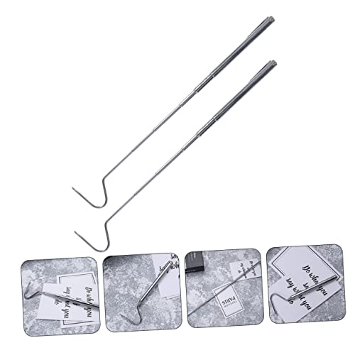 VANZACK 2pcs Retractable Snake Catching Hooks Lightweight Reptile Tool for Safe Handling Smooth Edges Portable Design for Catching and Outdoor Use