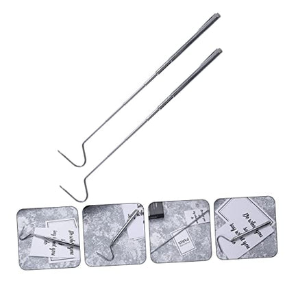 VANZACK 2pcs Retractable Snake Catching Hooks Lightweight Reptile Tool for Safe Handling Smooth Edges Portable Design for Catching and Outdoor Use