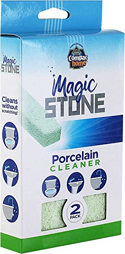 Compac Home Magic-Stone Porcelain Cleaning Stick - Toilet Bowl Cleaner, Handy Toilet Cleaner Easily Scrubs/Removes Stubborn Lime Stains from Porcelain or Bathroom Fixtures, 4 Count - size: 4 Count (Pack of 1), style: Without Handle