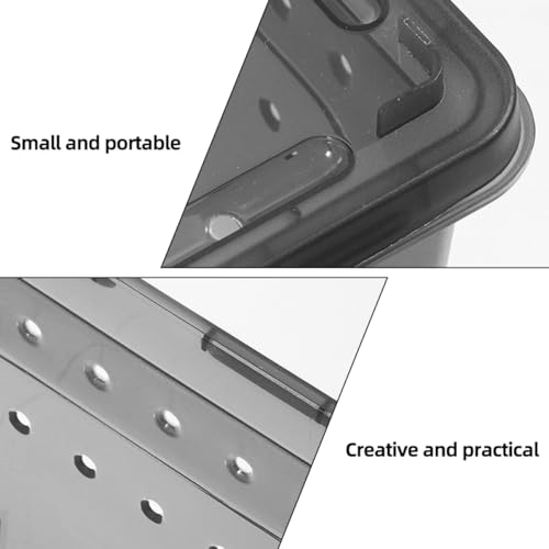 BESPORTBLE 2pcs Creative Reptile Feeding Box Breathable Bin for Snakes Geckos Crickets Enclosure for Reptiles Secure and Fade Resistant Habitat Container
