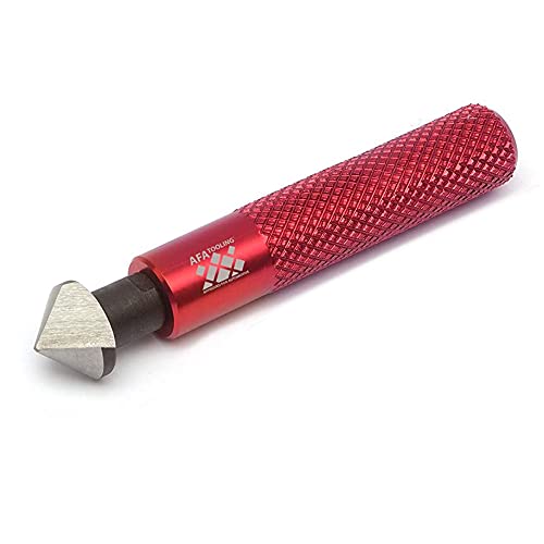 AFA Tooling 90-Degree Countersink Hand Reamer, HRC64 HSS, Knurled Handle | Cleans drilled holes in pipe, metal, wood, copper, PVC, resin and plastic; grip supports exact chamfering and edge control - style: Countersink Reamer