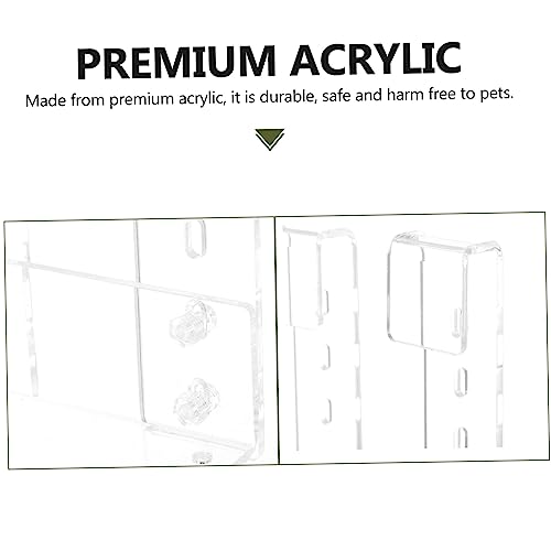 GALPADA 1set Acrylic Turtle Basking Platform Climbing Ledge for Aquatic Turtles Frogs and Lizards Removable Design for Easy Installation Fish Tanks and Tortoise Habitats - size: 15.5X15X9CM