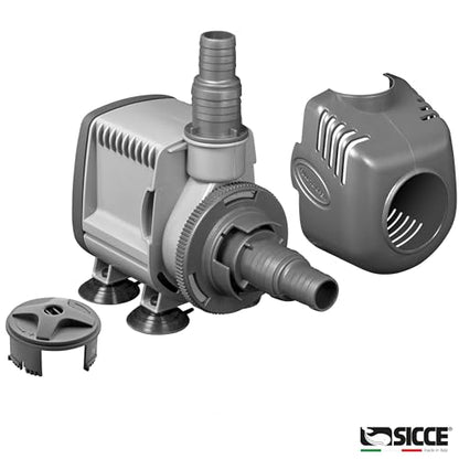 SICCE Syncra Silent 0.5 Multifunction 185 GPH Submersible Water Pump | Italian Made 8W Ultra Quiet Durable for Aquarium Fish Tank, Fountain, Pond, Hydroponics, Terrarium Black | Freshwater & Saltwater - size: Syncra Silent 0.5
